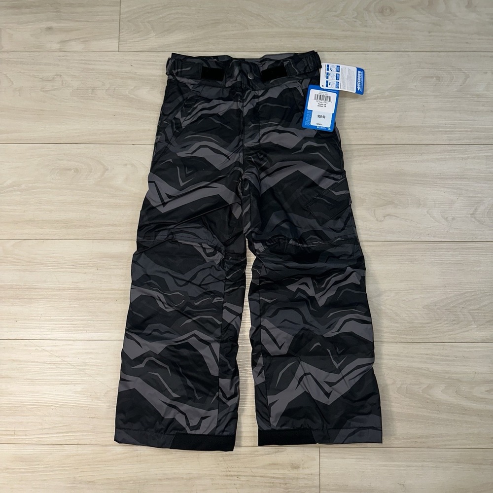 NEW Columbia Ice Slope II Winter Snow Pants Youth Size XS 6 Camo Gray Gift Ski